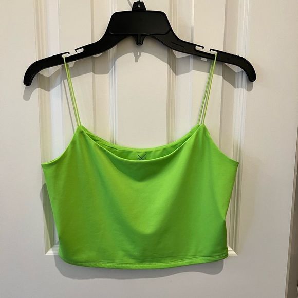PacSun Tops - Neon green pacsun spaghetti strap cropped tank top
